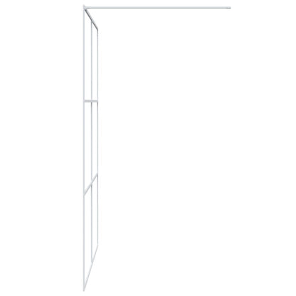 Divisória de chuveiro 140x195 cm vidro transparente ESG branco