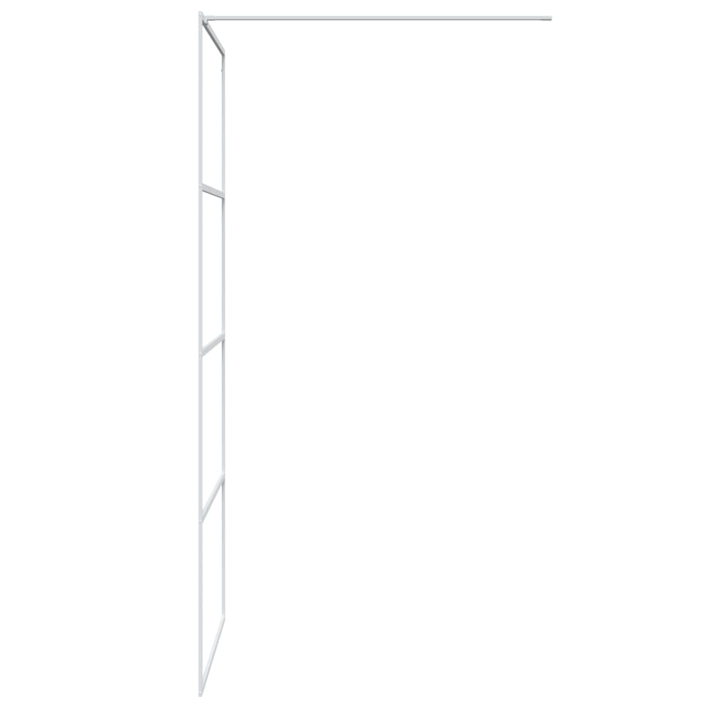 Divisória de chuveiro branco 90x195 cm vidro ESG transparente