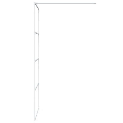 Divisória de chuveiro branco 90x195 cm vidro ESG transparente