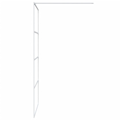 Divisória de chuveiro branco 100x195 cm vidro ESG transparente