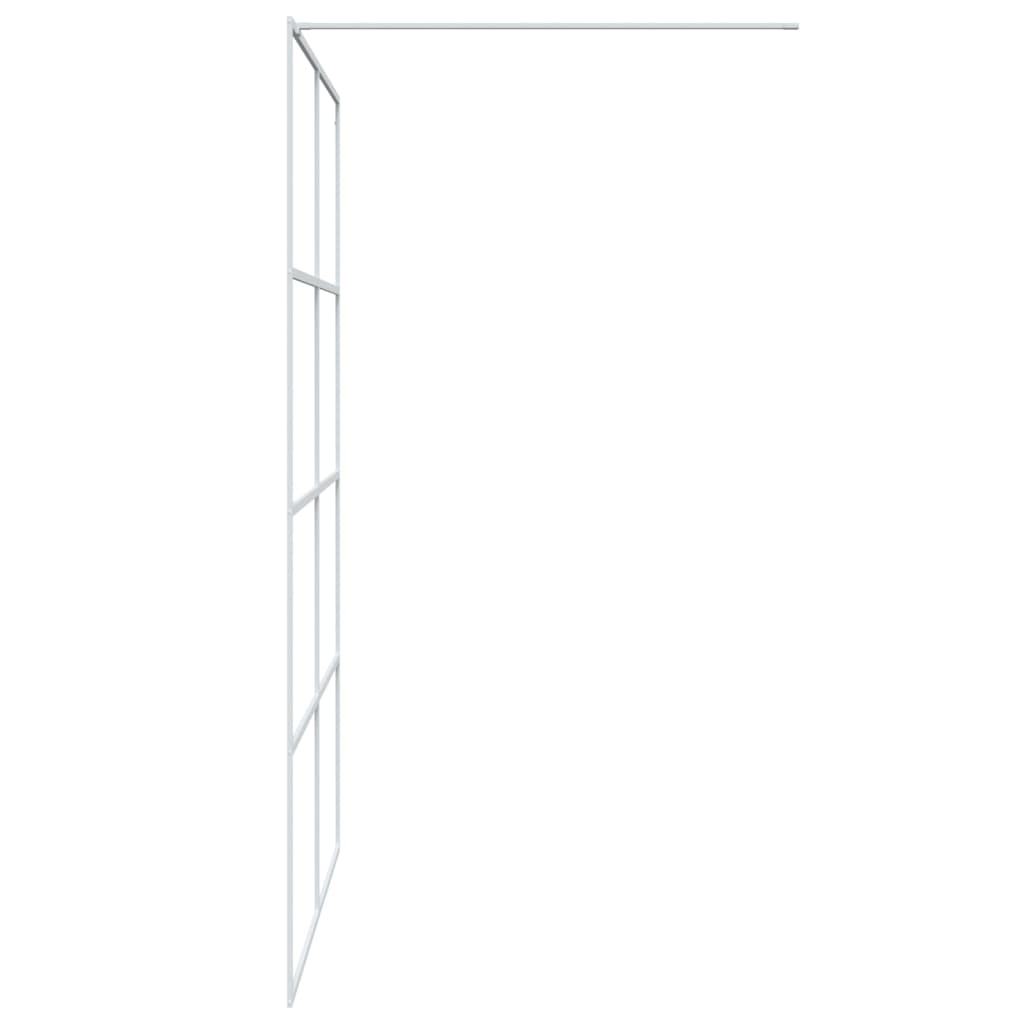 Divisória de chuveiro 140x195 cm vidro transparente ESG branco