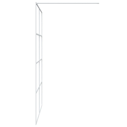 Divisória de chuveiro 140x195 cm vidro transparente ESG branco