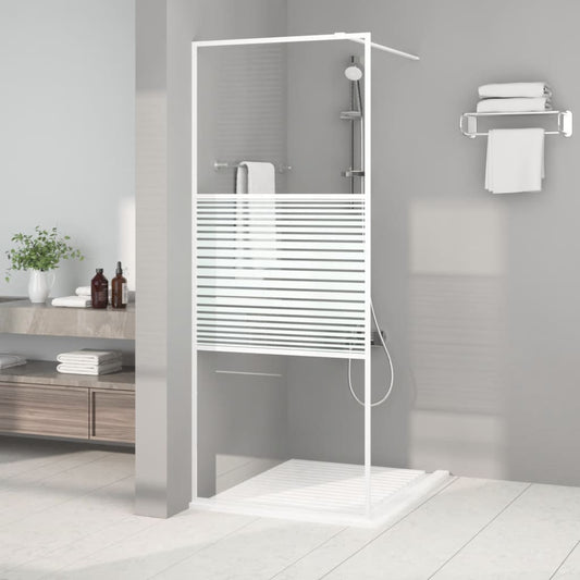 Divisória de chuveiro vidro transparente ESG 80x195 cm branco