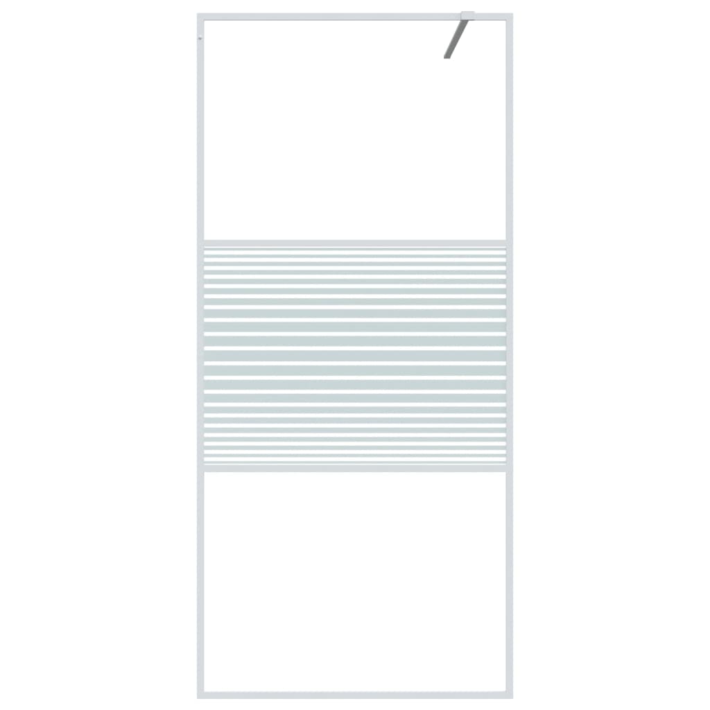 Divisória de chuveiro vidro transparente ESG 90x195 cm branco