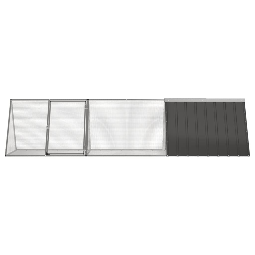 Gaiola p/ coelhos 302,5x80,5x71 cm aço galvanizado antracite