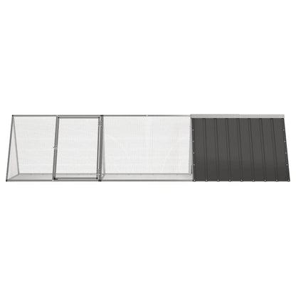 Gaiola p/ coelhos 302,5x80,5x71 cm aço galvanizado antracite