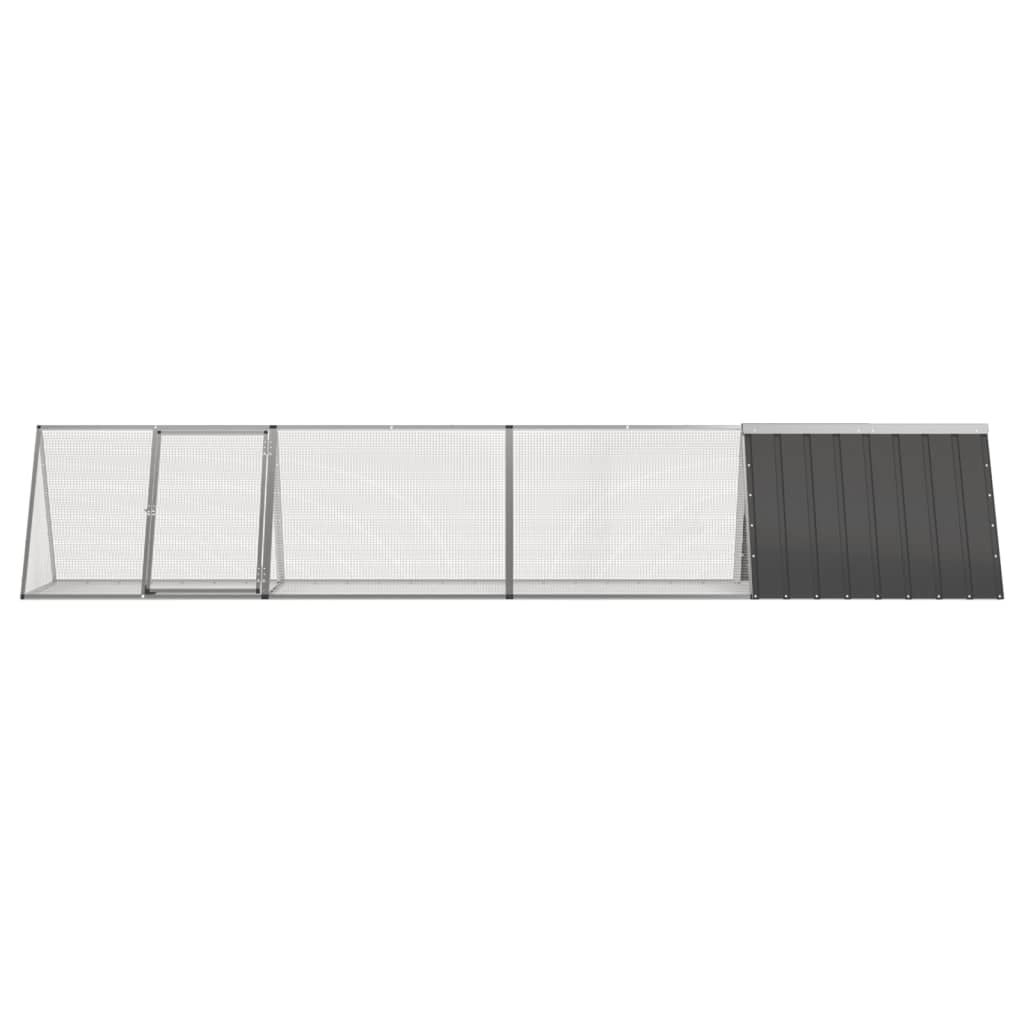 Gaiola p/ coelhos 403,5x80,5x71 cm aço galvanizado antracite