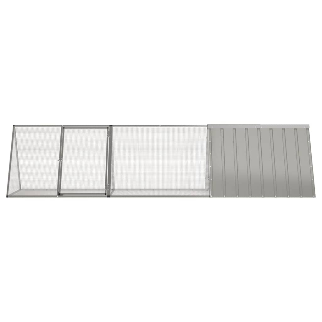 Gaiola p/ coelhos 302,5x80,5x71 cm aço galvanizado cinzento