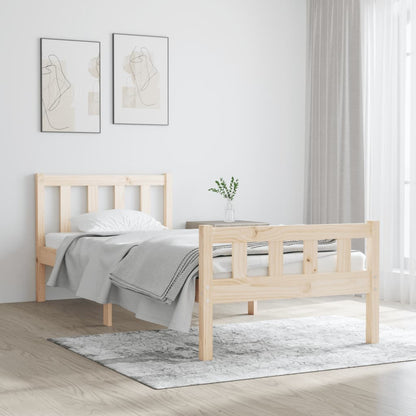 Estrutura de cama solteiro 90x190 cm madeira maciça