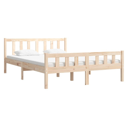 Estrutura de cama casal 135x190 cm madeira maciça