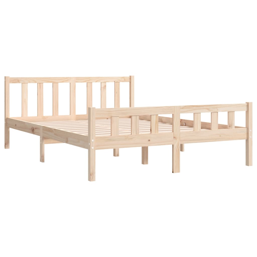 Estrutura de cama casal 135x190 cm madeira maciça