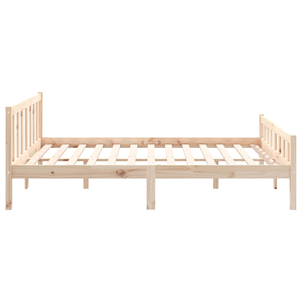 Estrutura de cama casal 135x190 cm madeira maciça