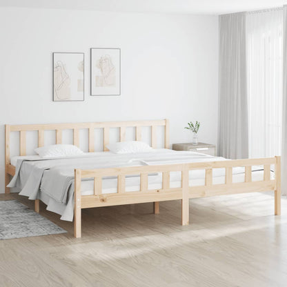 Estrutura de cama super king 180x200 cm madeira maciça