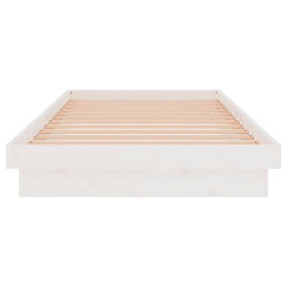 Estrutura de cama 100x200 cm madeira maciça branco