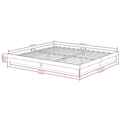 Estrutura de cama 160x200 cm madeira maciça branco