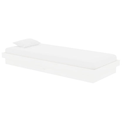 Estrutura cama pequena solteiro 75x190 cm madeira maciça branco