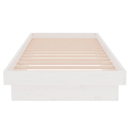 Estrutura cama pequena solteiro 75x190 cm madeira maciça branco