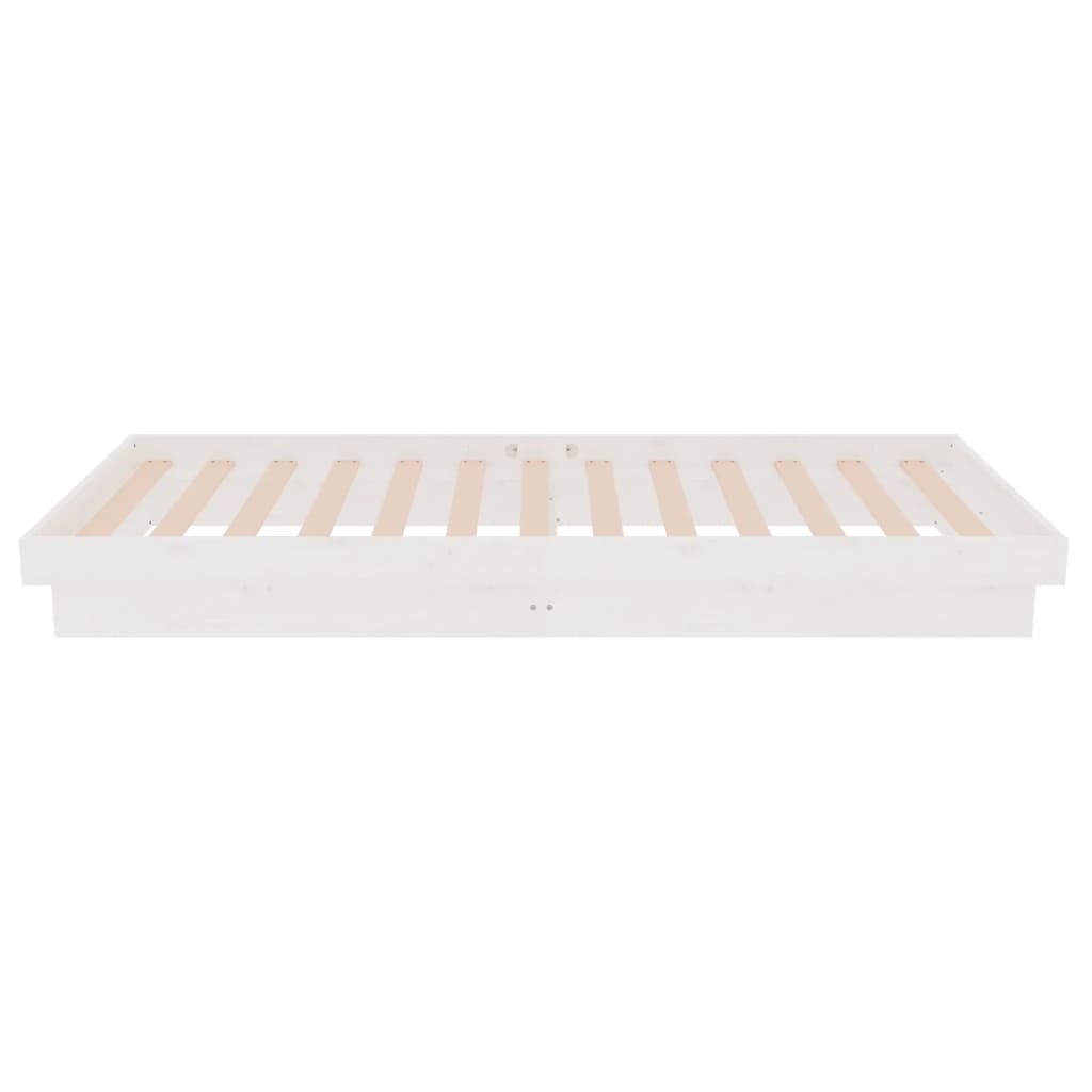 Estrutura cama pequena solteiro 75x190 cm madeira maciça branco