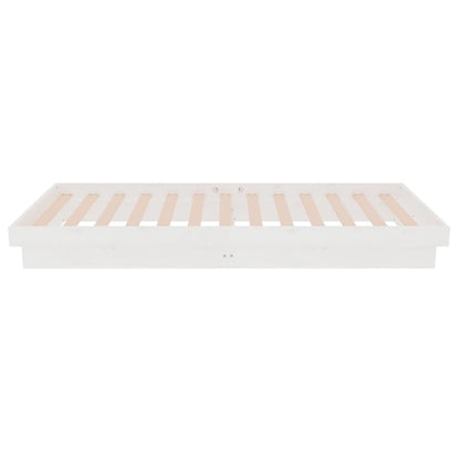 Estrutura cama pequena solteiro 75x190 cm madeira maciça branco