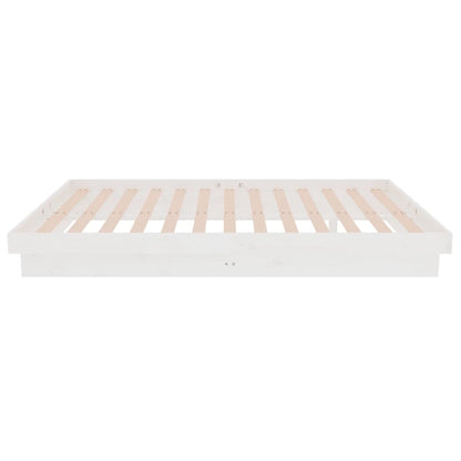 Estrutura cama pequena casal UK 120x190 cm pinho maciço branco