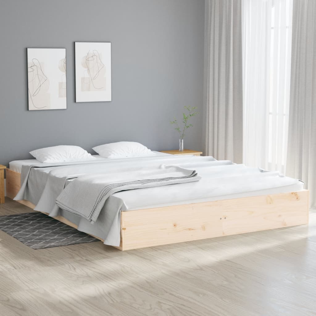 Estrutura de cama super king 180x200 cm madeira maciça