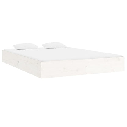 Estrutura de cama super king 180x200 cm madeira maciça branco