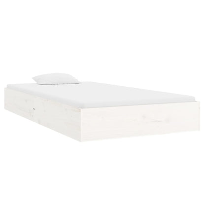 Estrutura de cama 90x200 cm madeira maciça branco