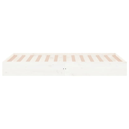 Estrutura de cama 90x200 cm madeira maciça branco