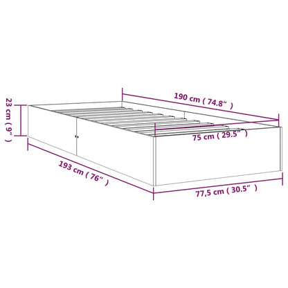 Estrutura cama pequena solteiro 75x190 cm madeira maciça