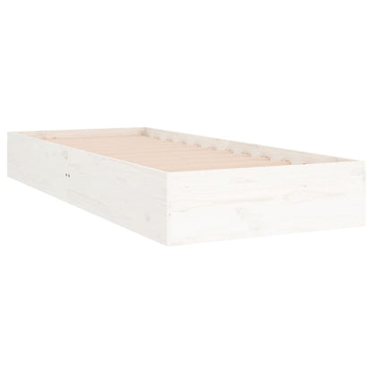 Estrutura cama pequena solteiro 75x190 cm madeira maciça branco