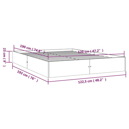 Estrutura de cama pequena casal 120x190 cm pinho maciço