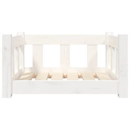 Cama para cães 55,5x45,5x28 cm madeira de pinho maciça branco