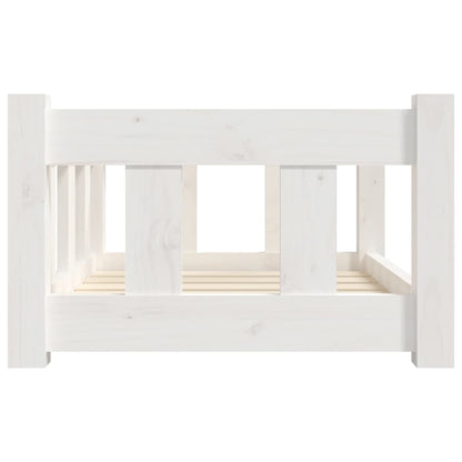 Cama para cães 55,5x45,5x28 cm madeira de pinho maciça branco