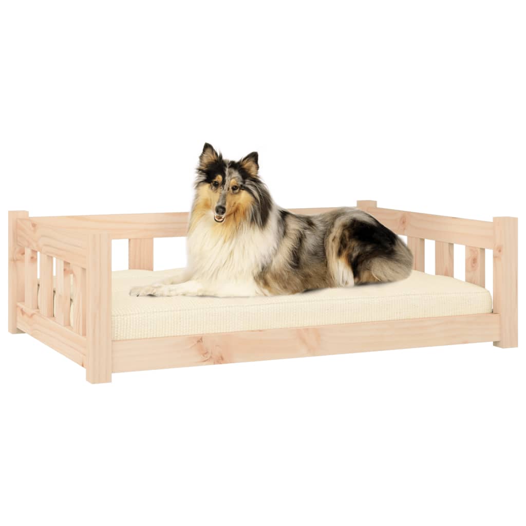 Cama para cães 95,5x65,5x28 cm madeira de pinho maciça