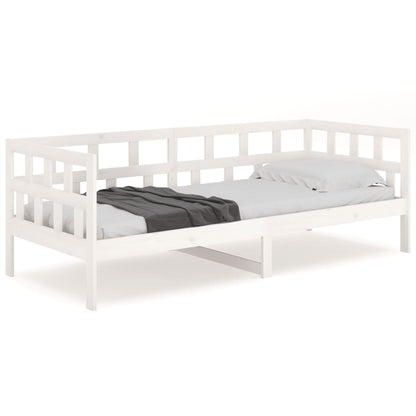 Sofá-cama 80x200 cm madeira de pinho maciça branco