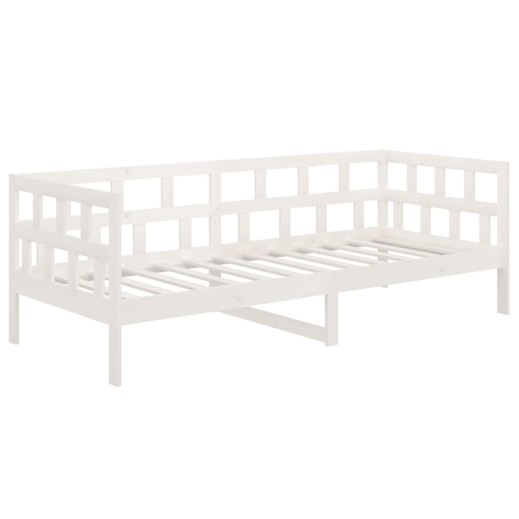 Sofá-cama 80x200 cm madeira de pinho maciça branco