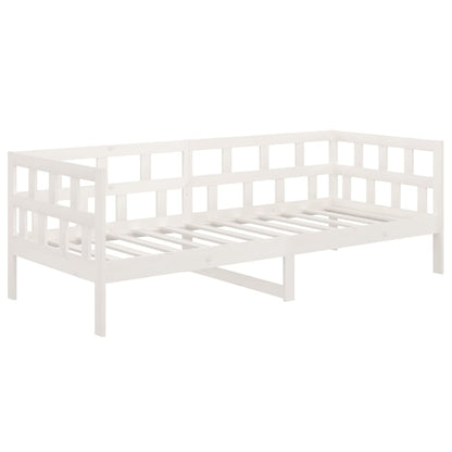 Sofá-cama 80x200 cm madeira de pinho maciça branco