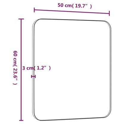 Espelho de parede 50x60 cm retangular dourado