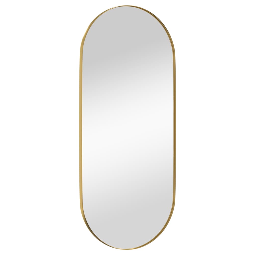 Espelho de parede 35x80 cm oval dourado