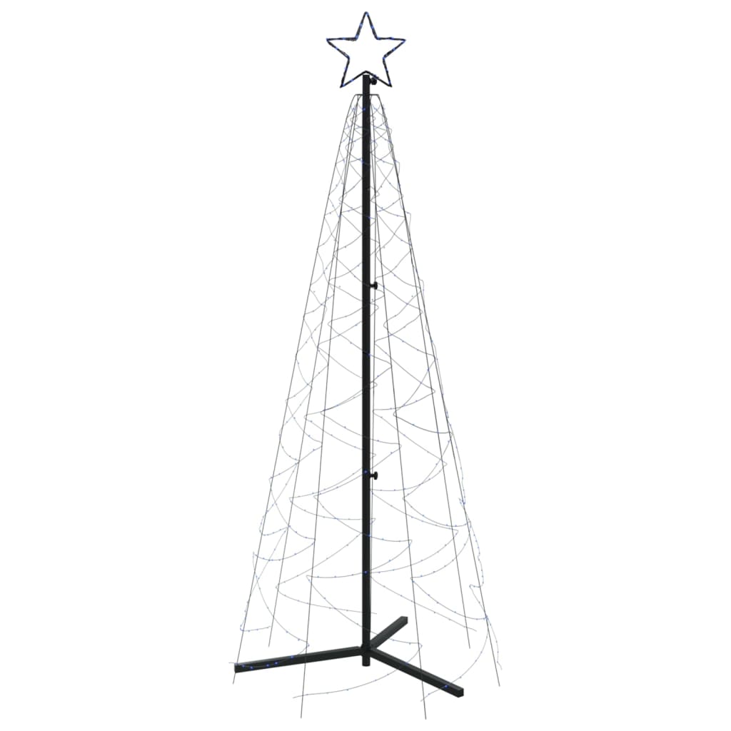 Árvore de Natal em cone 200 luzes LED 70x180 cm azul