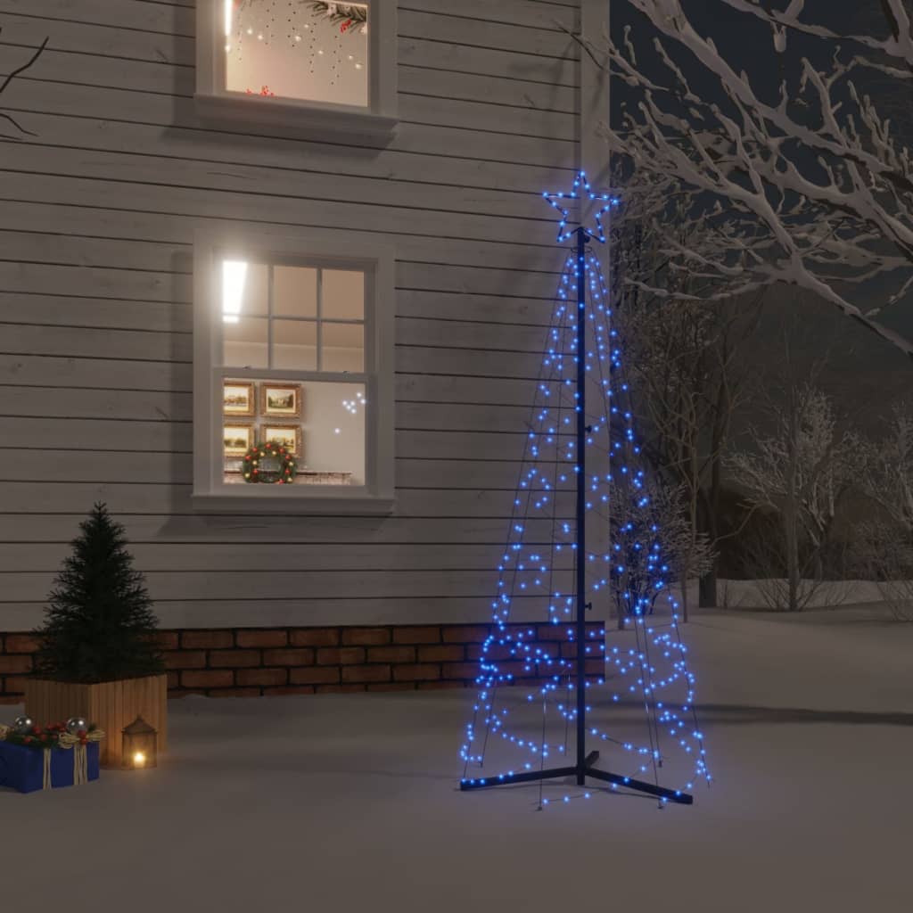 Árvore de Natal em cone 200 luzes LED 70x180 cm azul