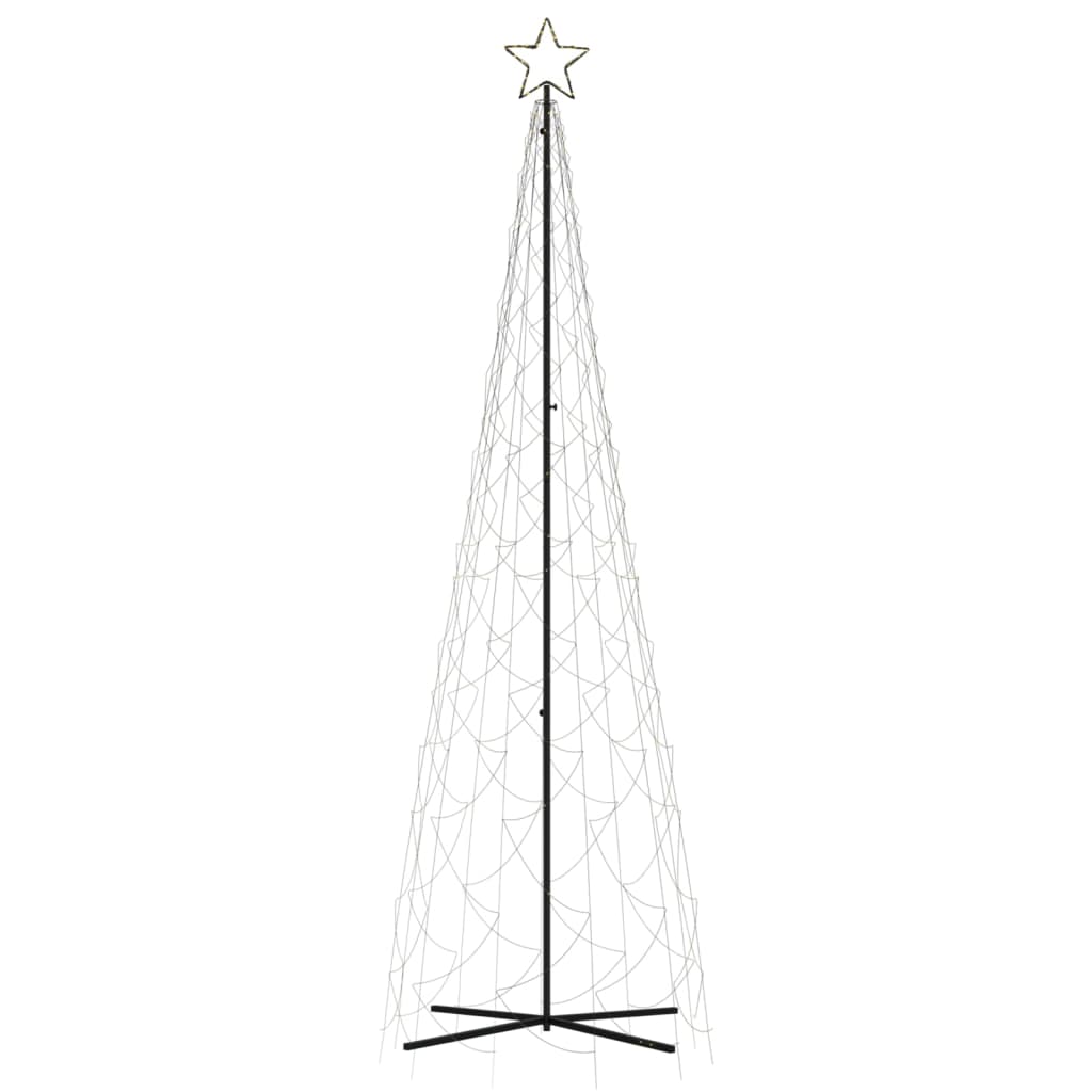 Árvore de Natal em cone 500 luzes LED 100x300 cm branco quente