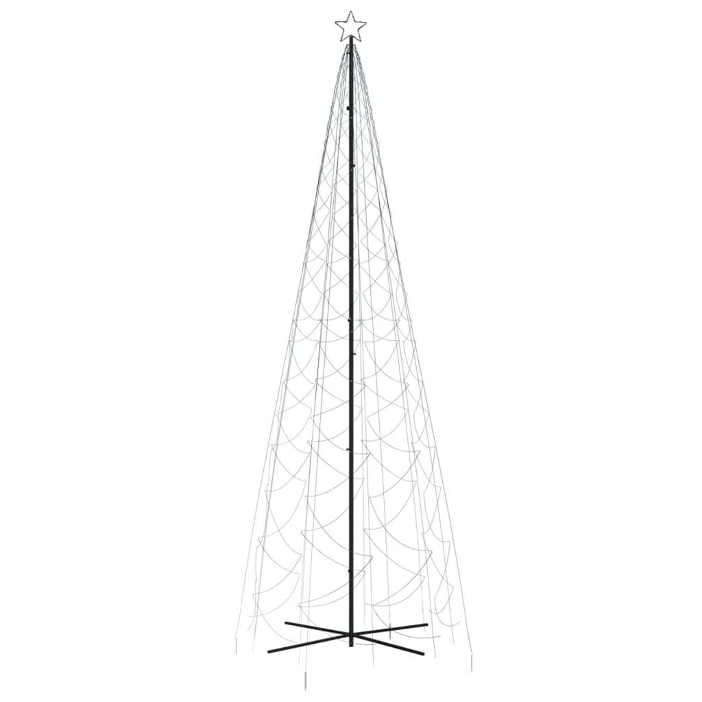 Árvore de Natal em cone 1400 luzes LED 160x500 cm branco frio