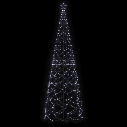 Árvore de Natal em cone 1400 luzes LED 160x500 cm branco frio