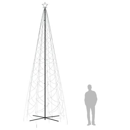 Árvore de Natal em cone 1400 luzes LED 160x500 cm branco frio