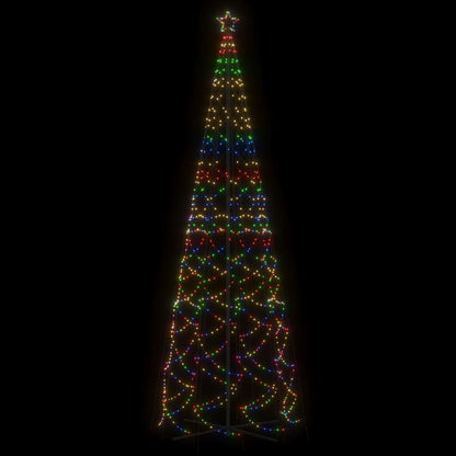 Árvore de Natal em cone 1400 luzes LED 160x500 cm colorido