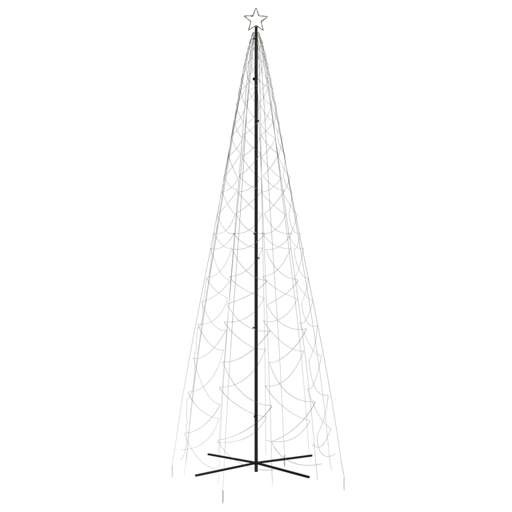 Árvore de Natal em cone 1400 luzes LED 160x500 cm branco quente