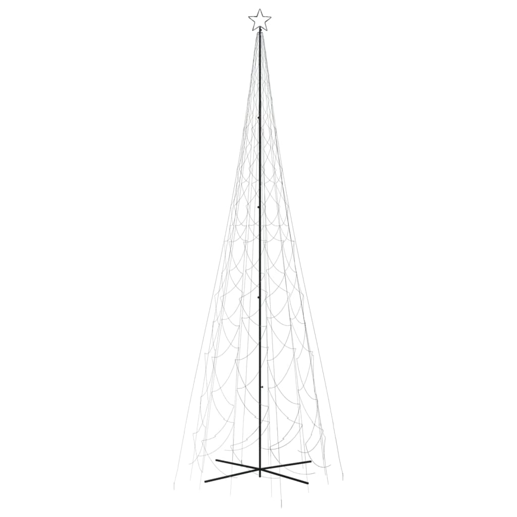 Árvore de Natal em cone 3000 luzes LED 230x800 cm branco frio