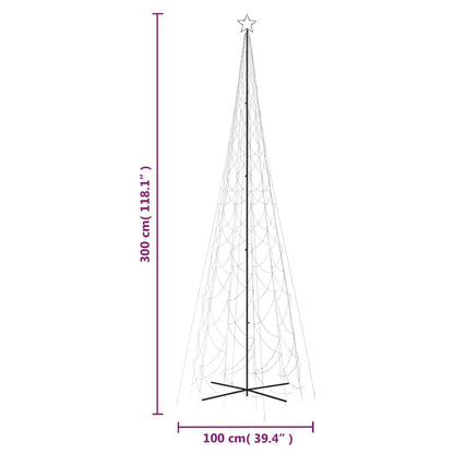 Árvore de Natal em cone 3000 luzes LED 230x800 cm branco frio