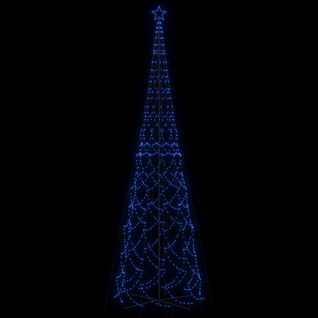 Árvore de Natal em cone 3000 luzes LED 230x800 cm azul